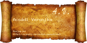 Acsádi Veronika névjegykártya