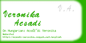 veronika acsadi business card